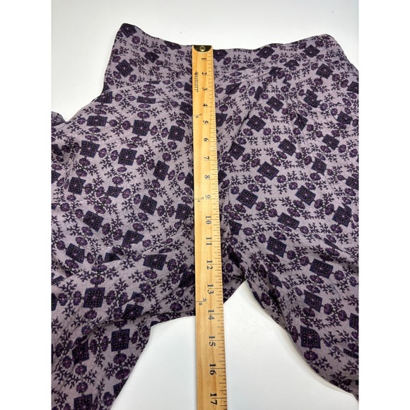 Free People Skorts XS Purple Floral Long Pants with Overlay Pull On Feminine - Picture 8 of 10